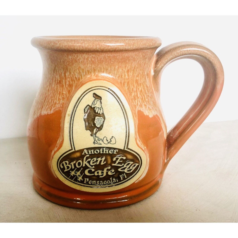 2015 Deneen Pottery Mug Pensacola Florida Another Broken Egg Chicken Airplanes